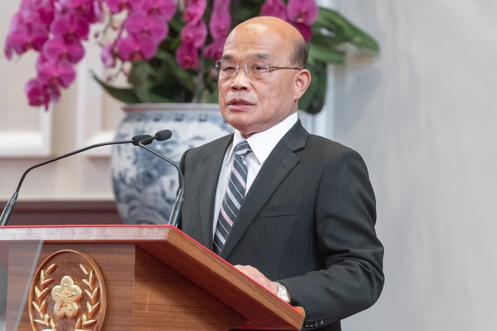 Taiwanese Premier Su Tseng-chang is on the mainland blacklist. Photo: EPA-EFE