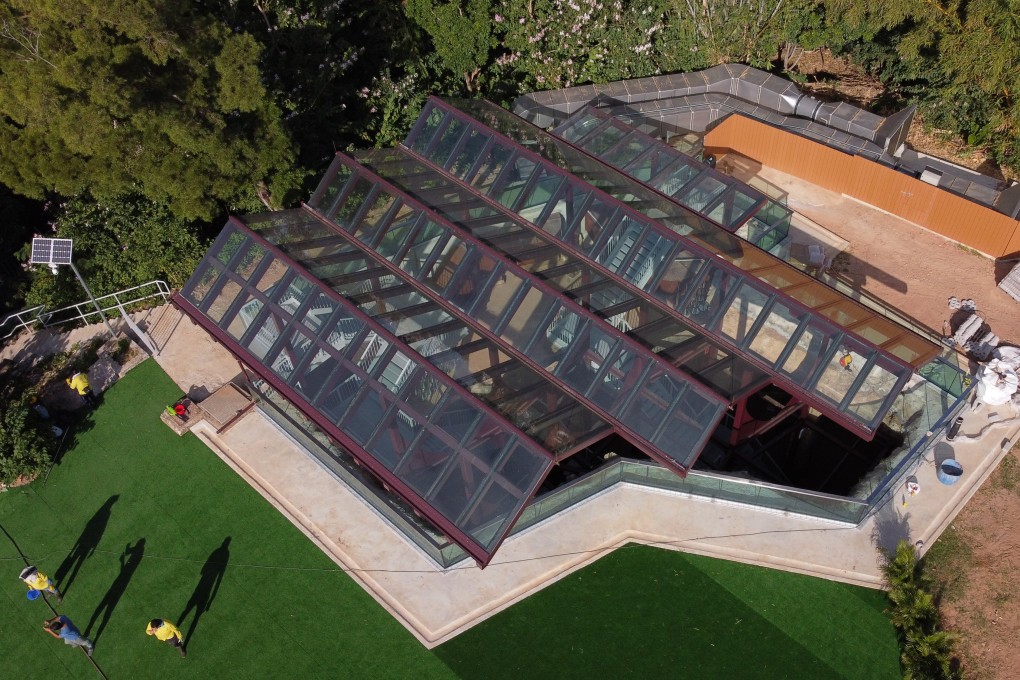 A view of the glass roof built over the century-old service reservoir in Sham Shui Po on November 18. Photo: Martin Chan