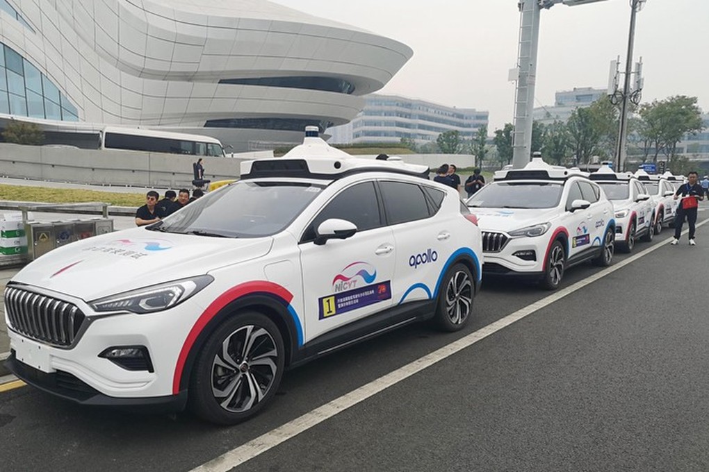 Baidu started running its driverless cabs on a trial basis in September last year. Photo: SCMP 
Handout