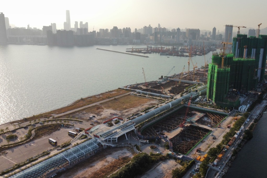 View of the construction site at One Victoria in Kai Tak, November 2021. Photo: SCMP/Martin Chan