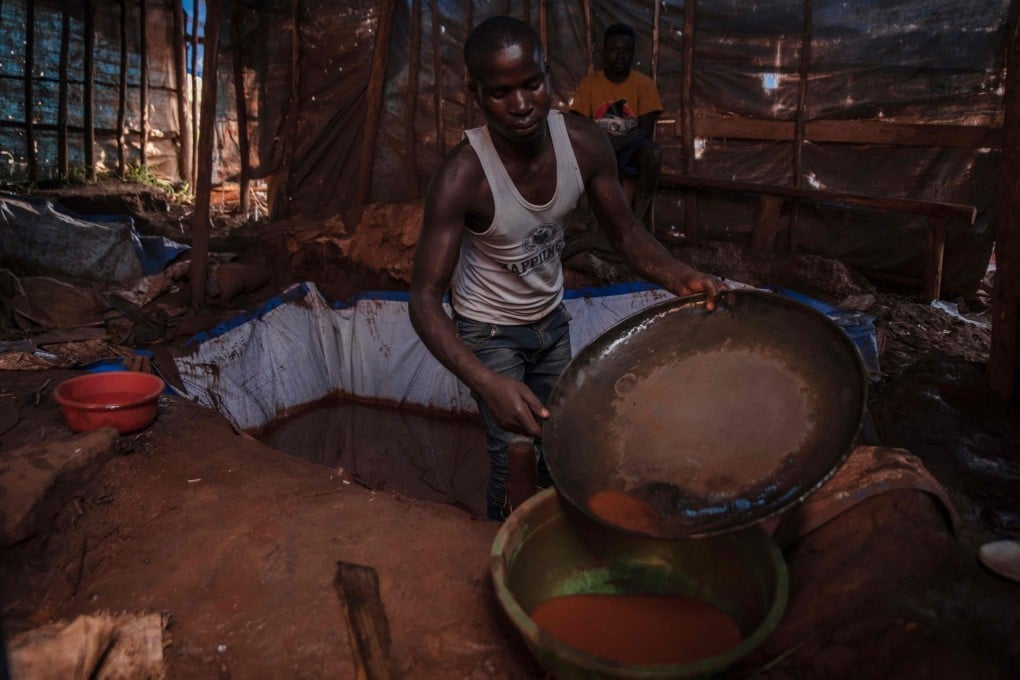 An artisanal miner pans for gold in the Democratic Republic of the Congo’s South Kivu province. Photo: AFP