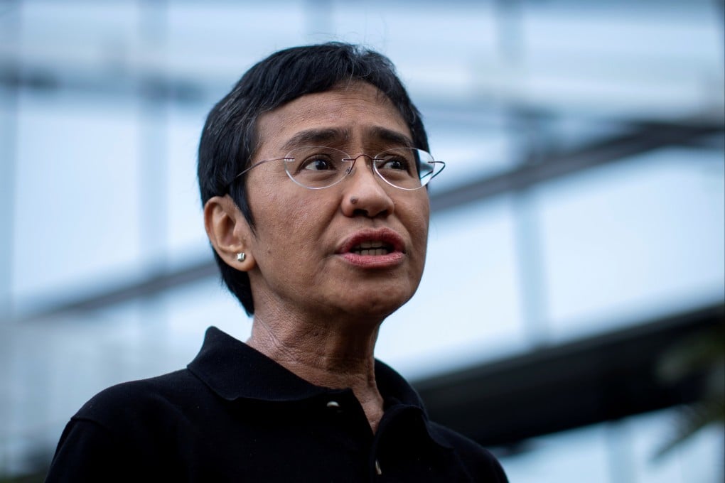 Journalist and Rappler CEO Maria Ressa, one of the 2021 Nobel Peace Prize winners, speaks during an interview in Taguig City, Metro Manila, Philippines in October. Photo: Reuters