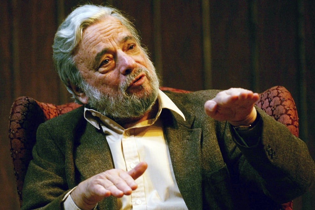 Composer and lyricist Stephen Sondheim speaks during a gathering at Tufts University in Medford, Massachusetts, in April 2004. Photo: AP