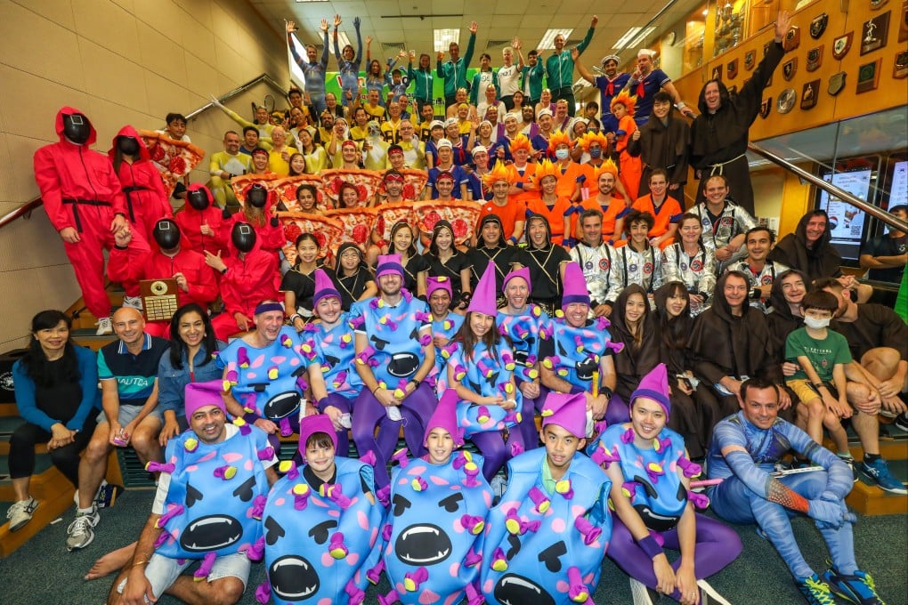 The annual Wing Ding Squash Tournament sees costumed players go head to head in a chaotic format to raise money for charity. Photo: Xiaomei Chen