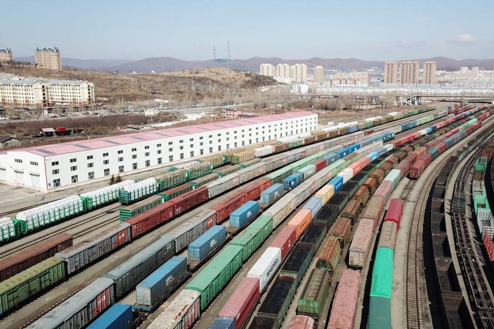 Suifenhe in Heilongjiang province on the Russian border is a major through-point for China-Europe freight trains. Photo: Xinhua