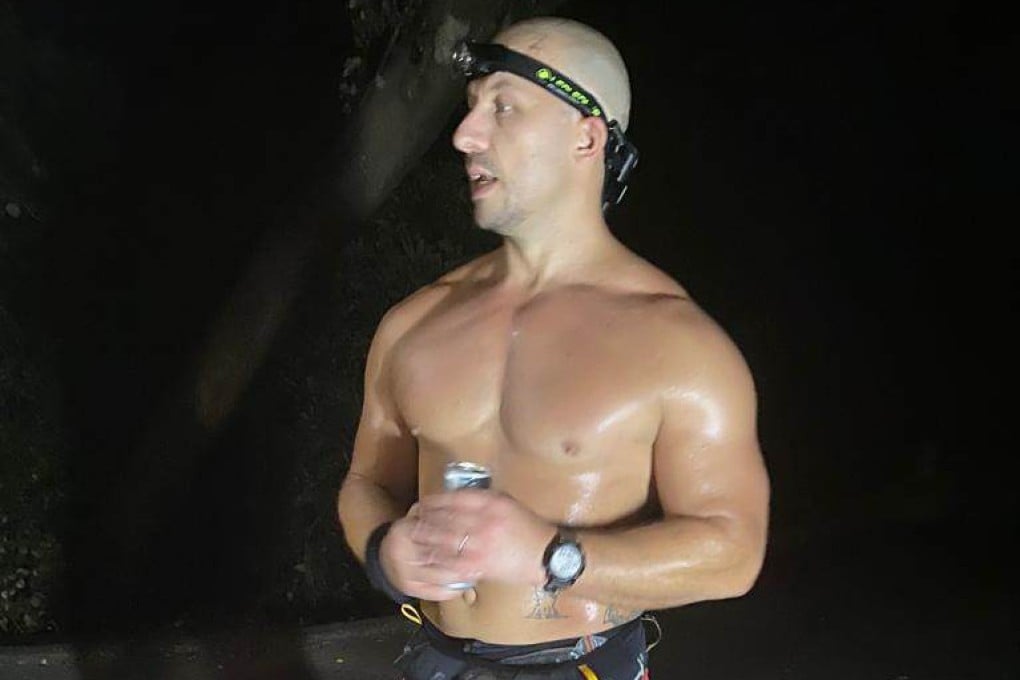 Massimo Giusto during his unofficial Hong Kong Oxfam Trailwalker run on November 19. He completed the 100km trek in just over 16 hours on a slightly altered course.
