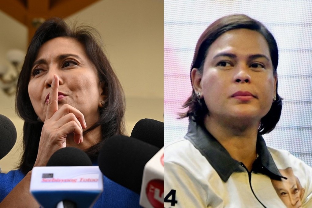 Leni Robredo and Sara Duterte-Carpio are seen in this combination photo. Photos: AFP/Kyodo