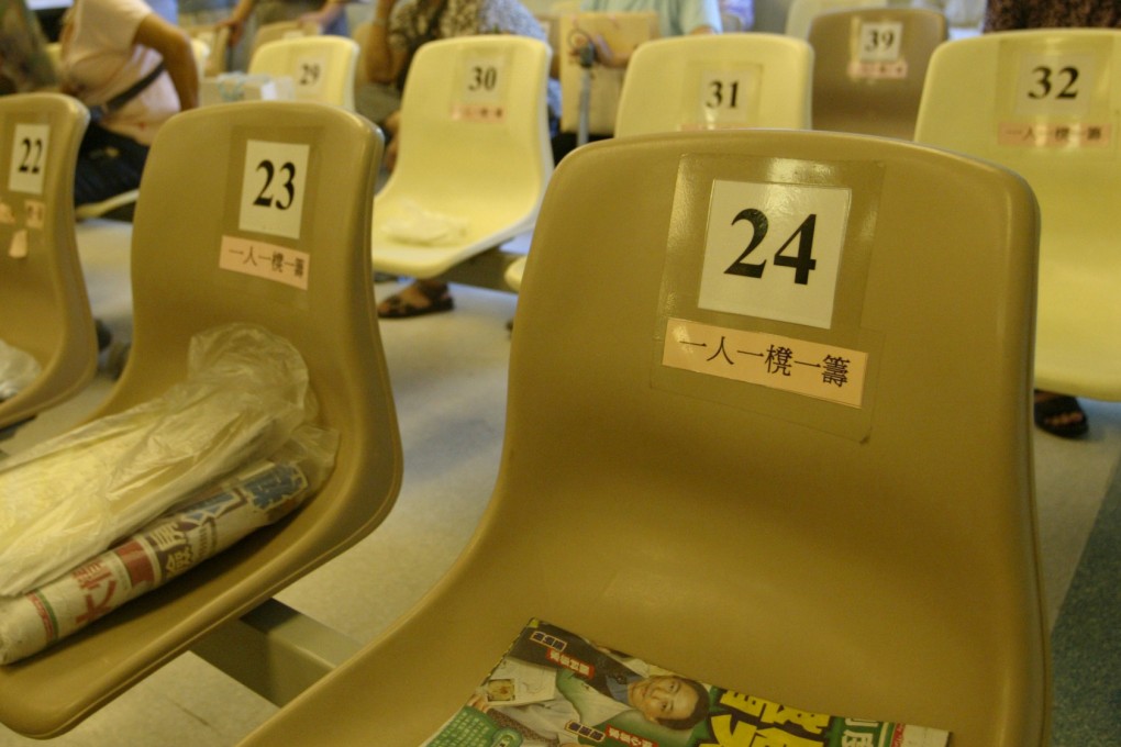 Patients wait in an outpatient clinic in Our Lady of Maryknoll Hospital in Wong Tai Sin. Photo: SCMP