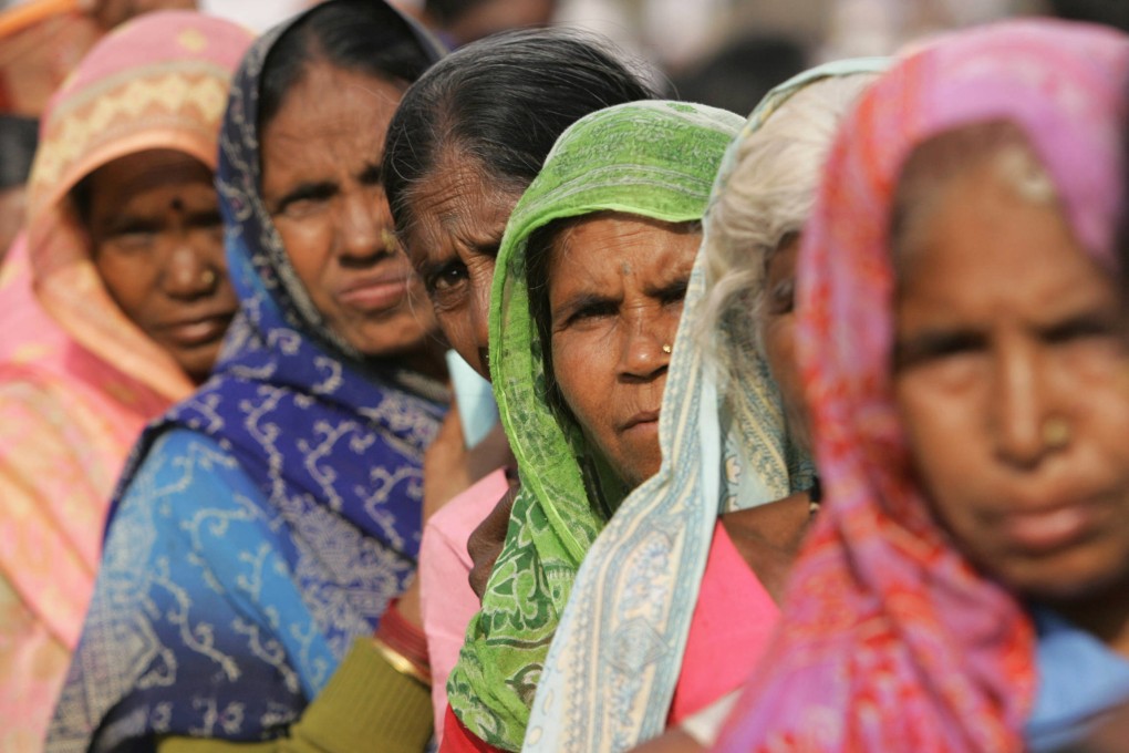Dalit women queue up to receive medical treatment in Mumbai. File photo: AFP