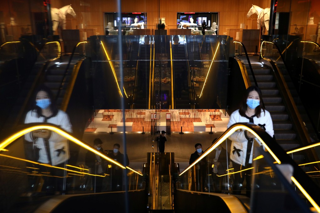 Caixin/Markit services purchasing managers’ index (PMI) fell to 52.1 from 53.8 in October. Photo: Reuters