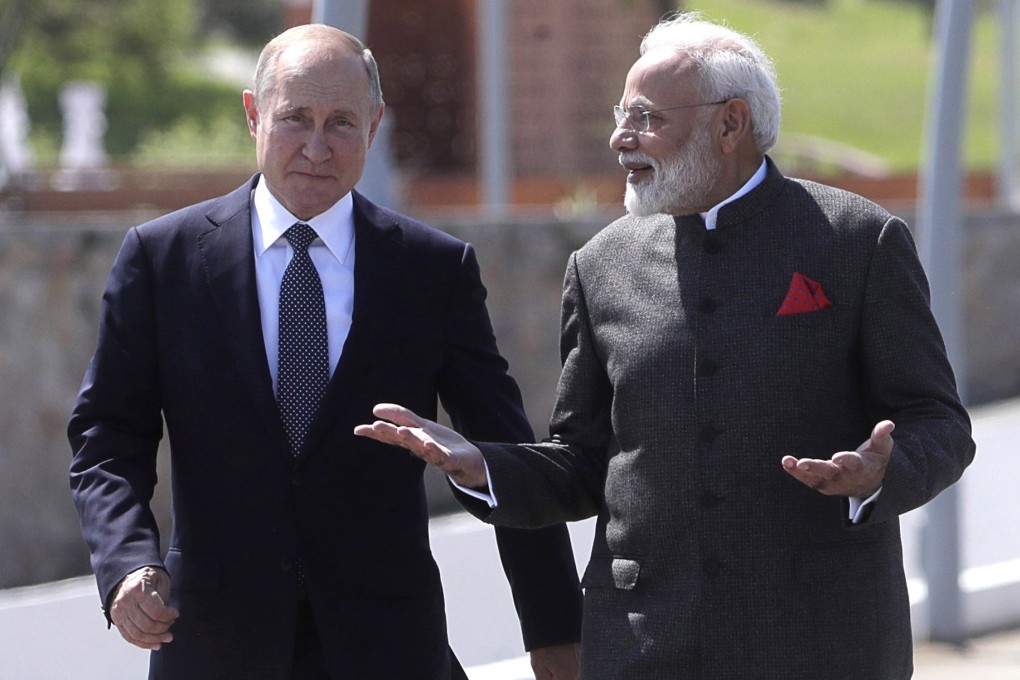 Russian President Vladimir Putin and Indian Prime Minister Narendra Modi in Vladivostok on September 4, 2019. Photo: EPA-EFE