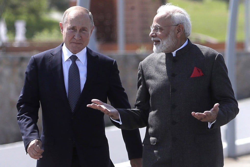 Russian President Vladimir Putin and Indian Prime Minister Narendra Modi in Vladivostok on September 4, 2019. Photo: EPA-EFE