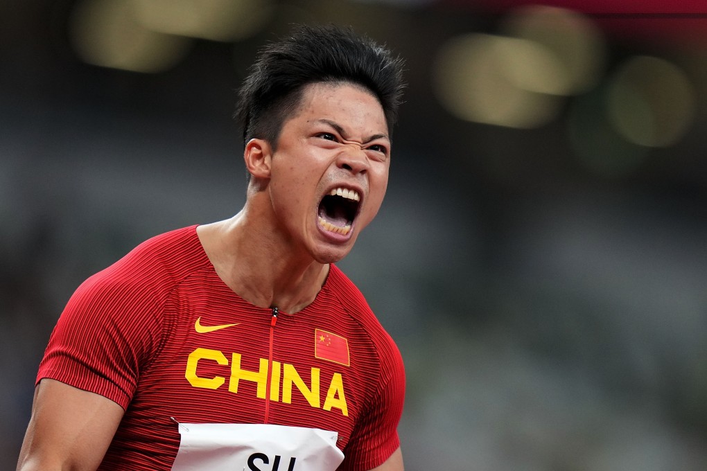 Su Bingtian broke the Asian 100m record in Tokyo this year. Photo: Xinhua
