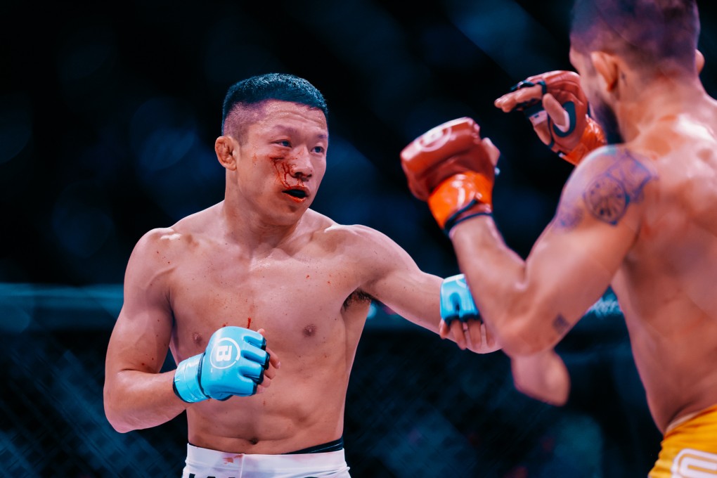 Kyoji Horiguchi (left) squares off with Sergio Pettis at Bellator 272. Photo: Bellator MMA.