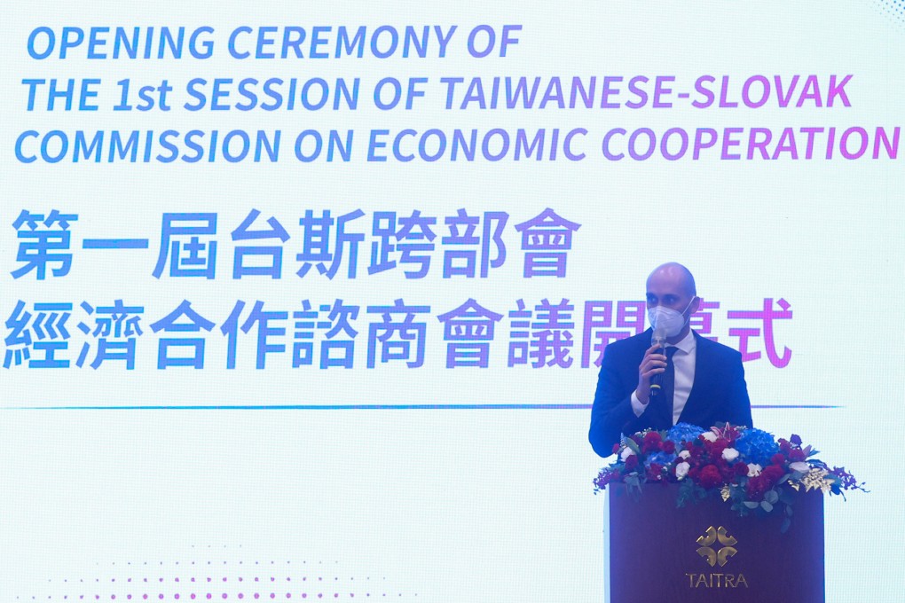 Slovakian deputy economy minister Karol Galek is leading a delegation to Taiwan. Photo: EPA-EFE