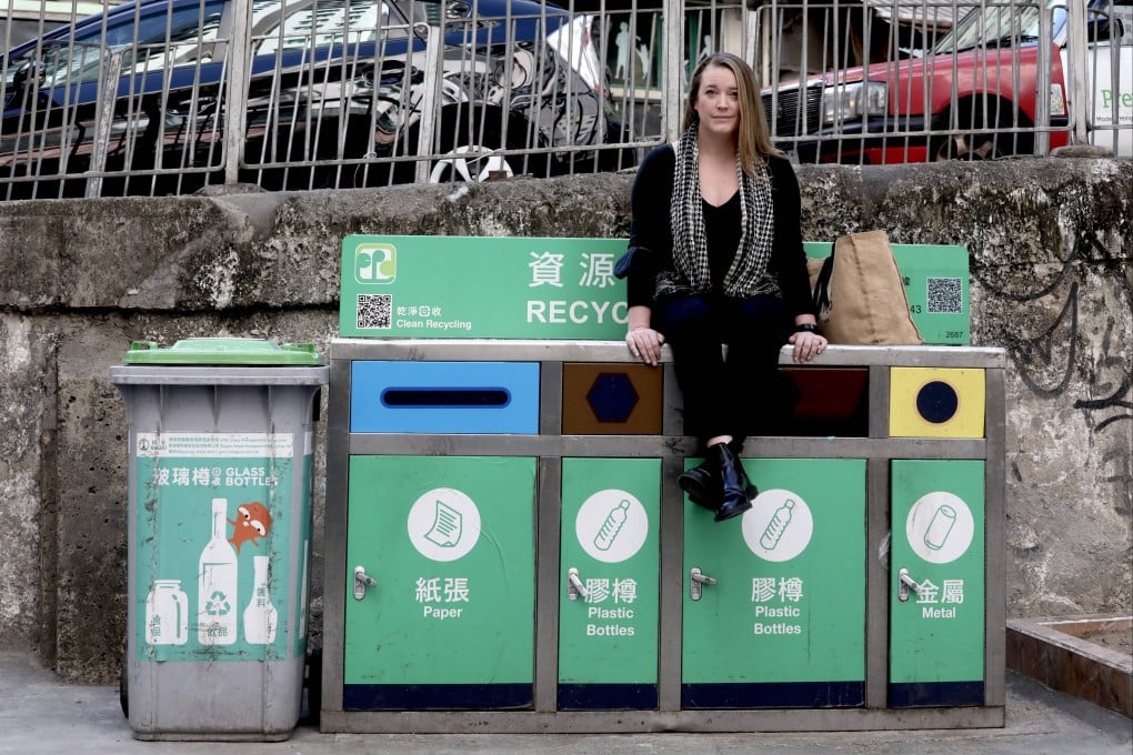 Louisa Harker, co-founder of the Facebook group Reuse Reduce Recycle Free Hong Kong, in Sheung Wan, Hong Kong. Photo: Jonathan Wong