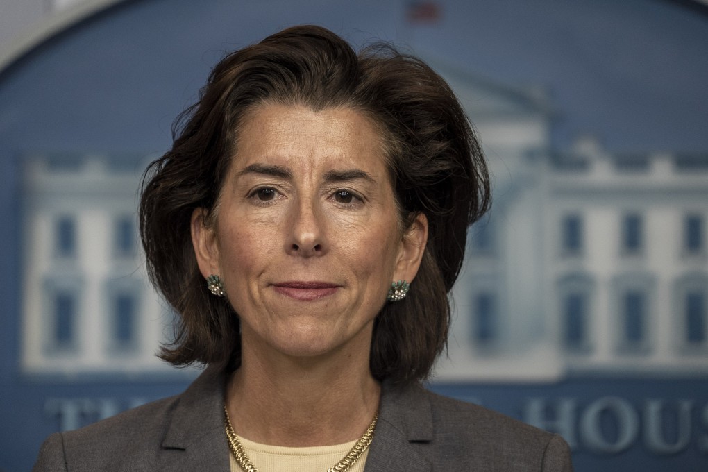 US Secretary of Commerce Gina Raimondo held videoconference talks with the Taiwanese economics minister Wang Mei-hua on Tuesday. Photo: EPA-EFE