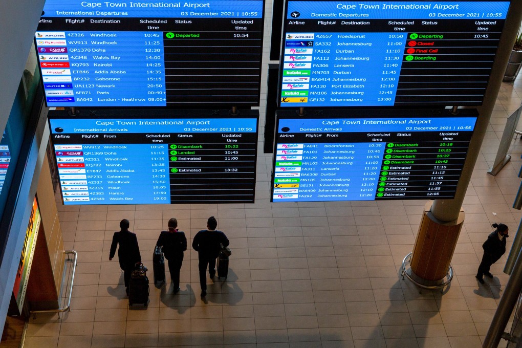 Many nations suspended flights from South Africa and neighbouring countries amid concerns over the new Omicron variant. Photo: Bloomberg