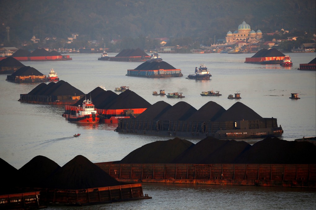 Coal barges in Indonesia’s East Kalimantan province. The country is the world’s third-largest coal producer and largest exporter. Photo: Reuters