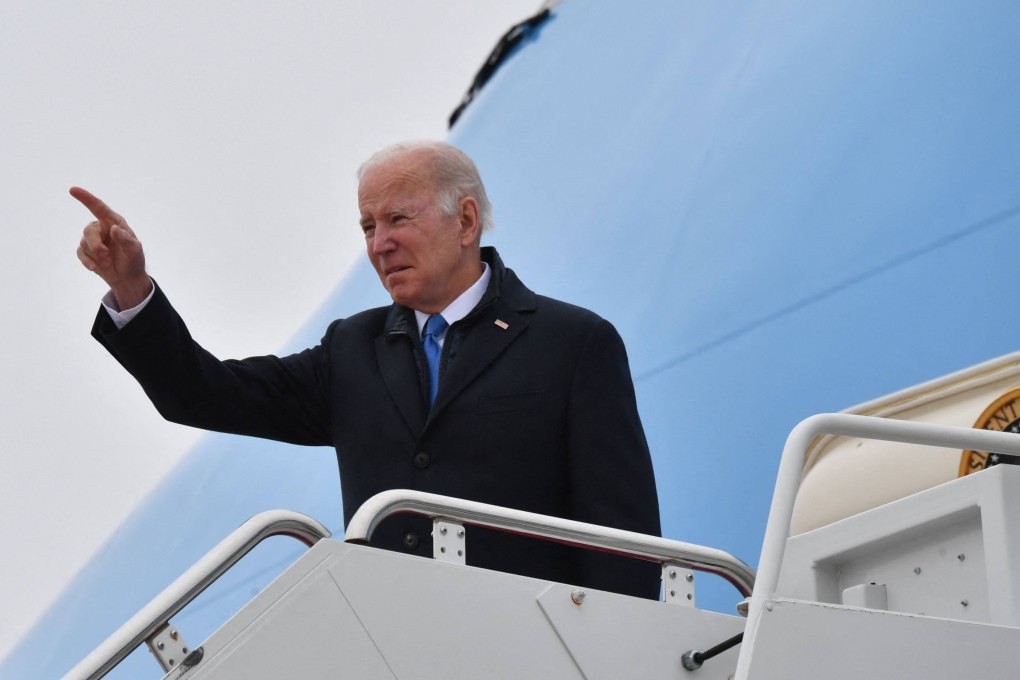 US President Joe Biden boards Air Force One at Joint Base Andrews in Maryland on Wednesday. Photo: AFP