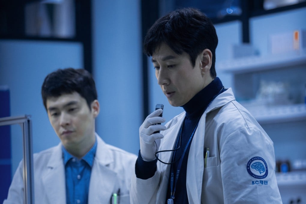 Lee Jae-won (left) and Lee Sun-kyun in a scene from Dr Brain, Apple TV+’s slick sci-fi action noir series. Photo: Apple