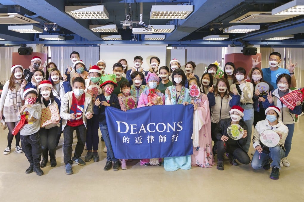 Participants and Deacons volunteers at the Cantonese opera workshop at St. James’ Settlement Wanchai Integrated Family Service Centre in Wan Chai. Photo: Handout