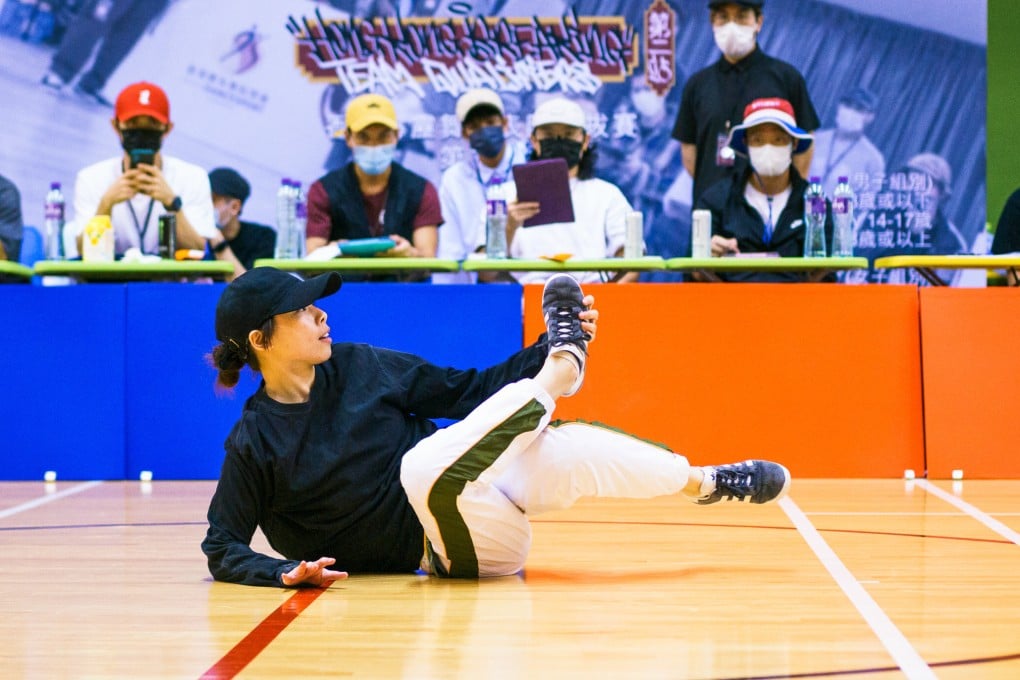 Hong Kong Bgirl Lady Little at the Hong Kong representative team qualifiers. Photo: AKA.APEKAY