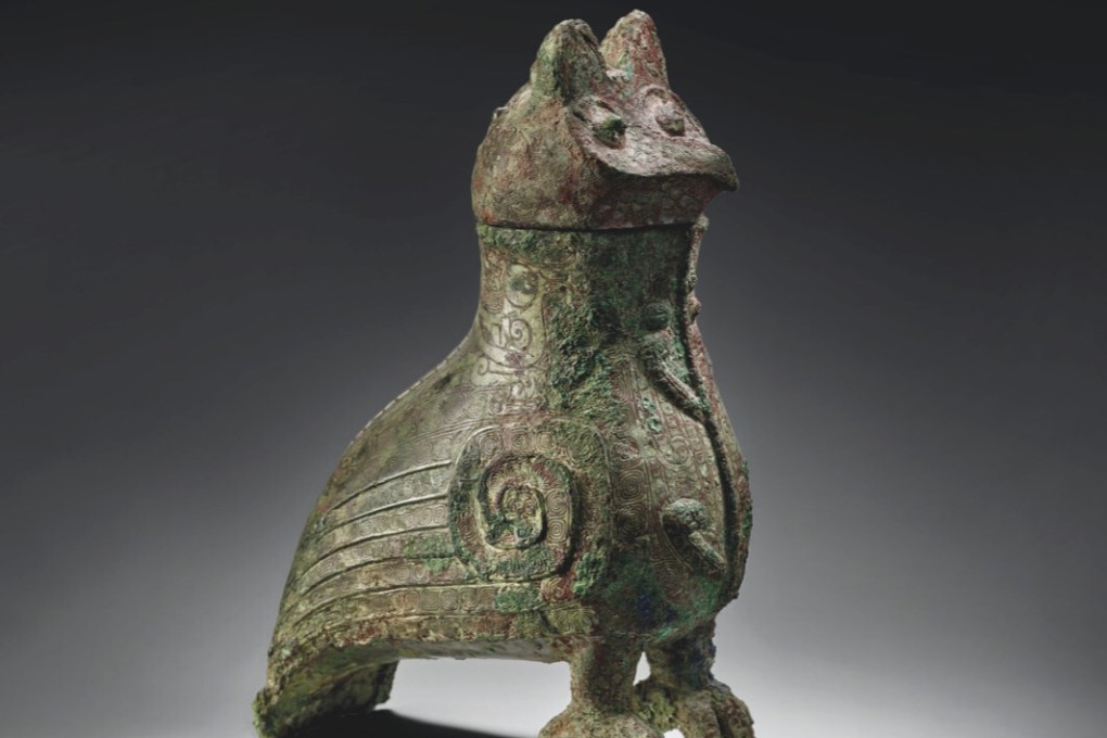 This Shang dynasty era owl wine vessel fetched US$1.52 million at a Christie’s auction. Photo: Handout