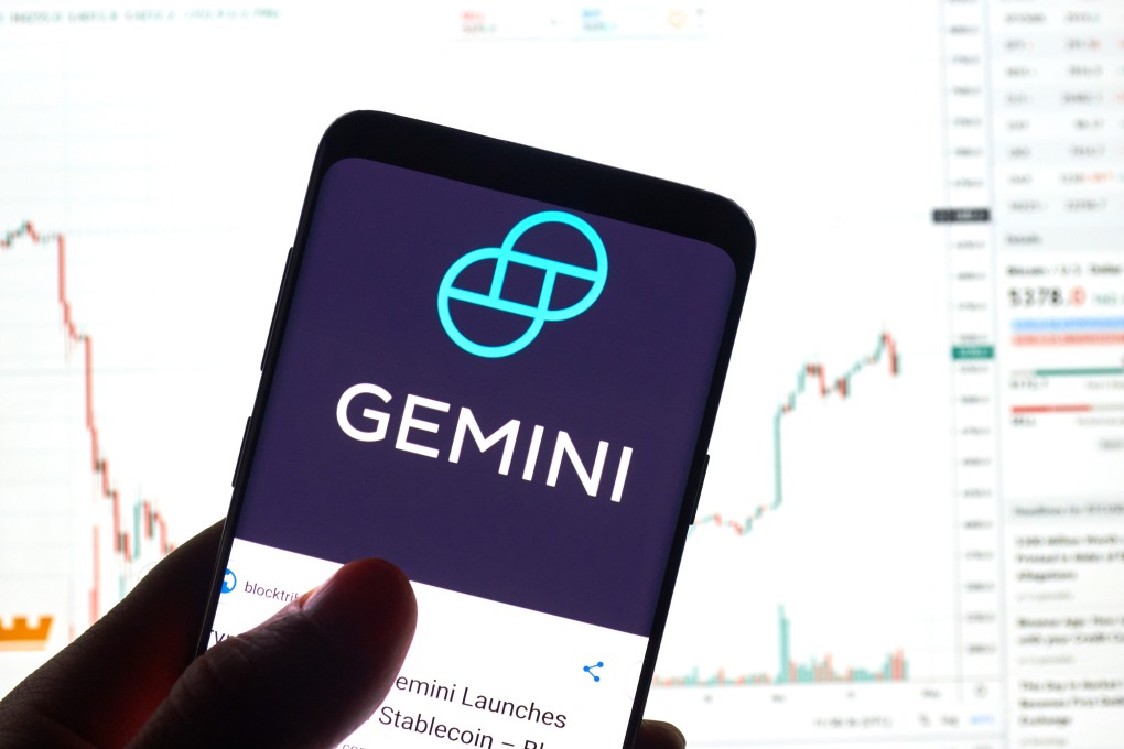 Gemini cryptocurrency exchange logo seen on a Samsung Galaxy S9 Plus. Gemini said traditional financial regulations are not equipped to protect investors in decentralised finance, so new rules are needed. Photo: Shutterstock