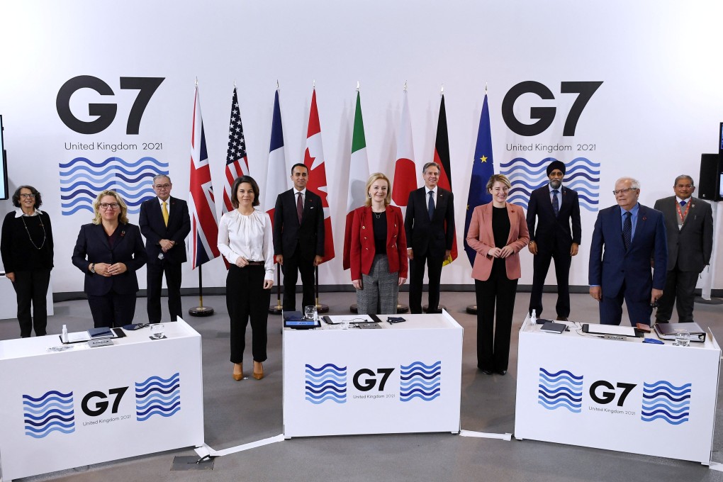 Day two of the G7 foreign ministers meeting in Liverpool, Britain, on December 12. The last in-person meeting of Britain’s year-long G7 presidency comes amid rising global tensions. Photo: REUTERS