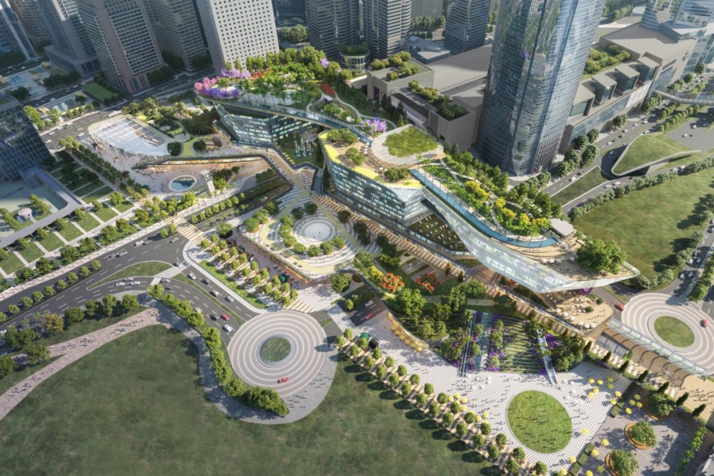 An artist’s impression of Henderson Land Development’s  proposed design of New Central Harbourfront Commercial Site 3. Photo: Handout