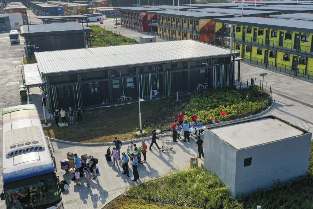 Residents arriving from countries in the enhanced-measures category must spend a week at the Penny Bay’s facility on Lantau Island. Photo: Nora Tam