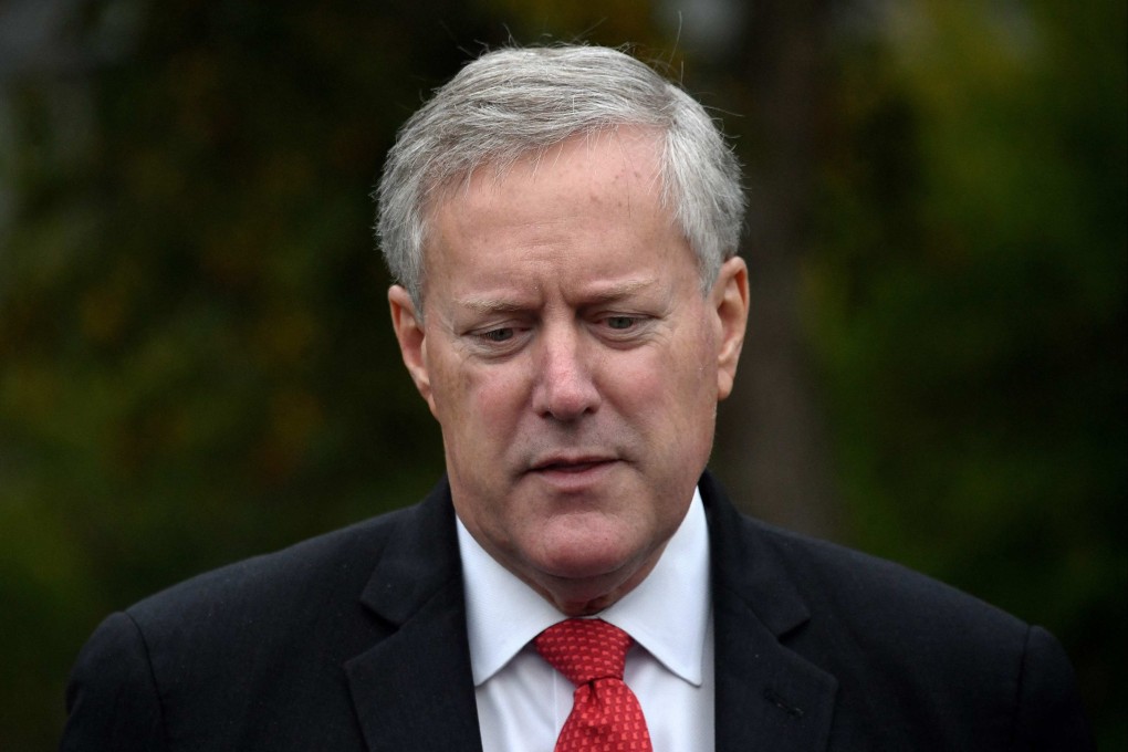 Mark Meadows, Donald Trump’s last chief of staff at the White House. File photo: AFP