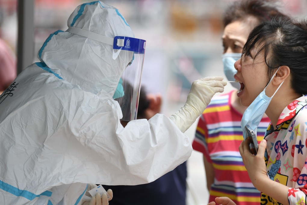 A 67-year-old man is being treated at Guangzhou Number 8 Hospital after testing positive to the Omicron variant. Photo: Xinhua