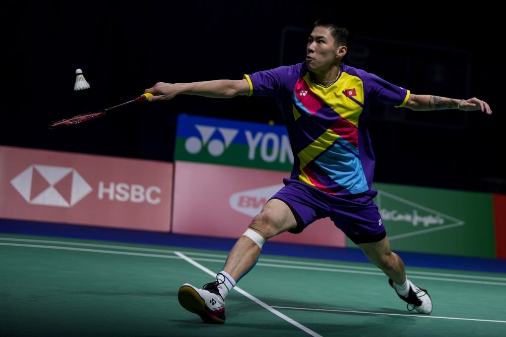 Lee Cheuk -yiu plays a shot against Howard Shu of United States during their first round clash at the World Championships in Huelva, Spain. Photo: AP