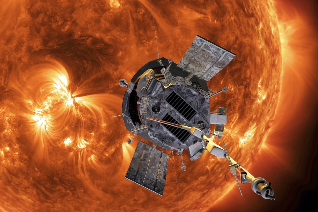 An artist’s rendition shows Nasa’s Parker Solar Probe approaching the sun. Image: Nasa via AP