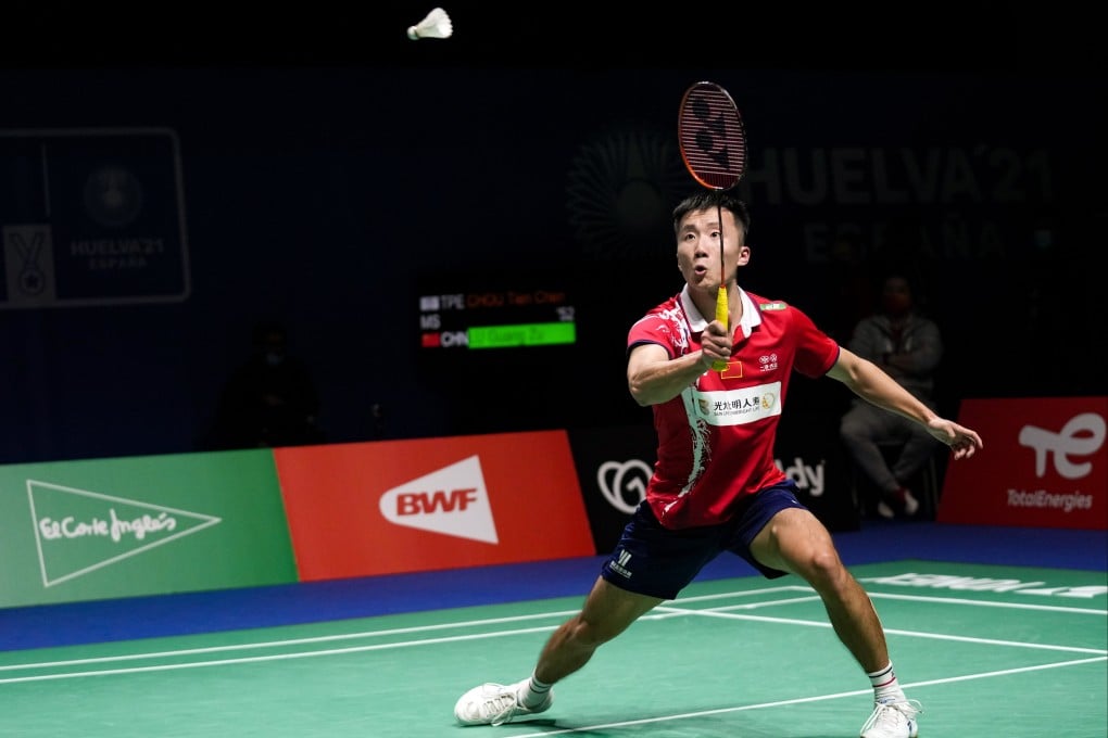 Lu Guangzu beat Chou Tien-Chen in the second round of the men’s singles. Photo: Xinhua