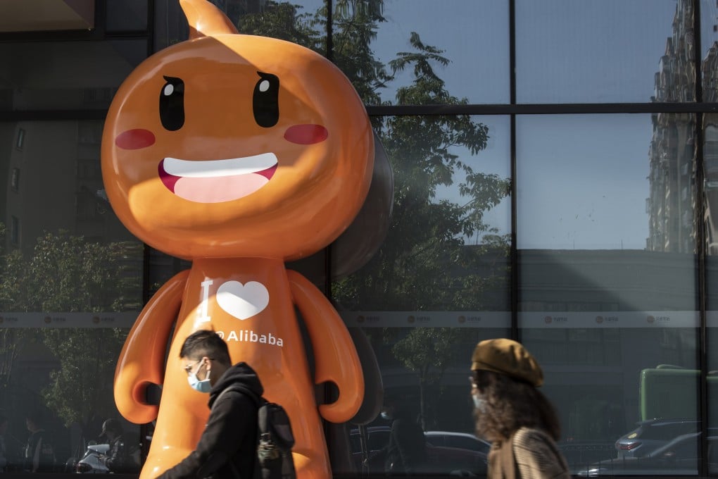 The mascot for Alibaba’s Taobao e-commerce platform is seen at the company’s headquarters in Hangzhou. The company is giving its employees more benefits to boost morale at the end of a challenging year. Photo: Bloomberg