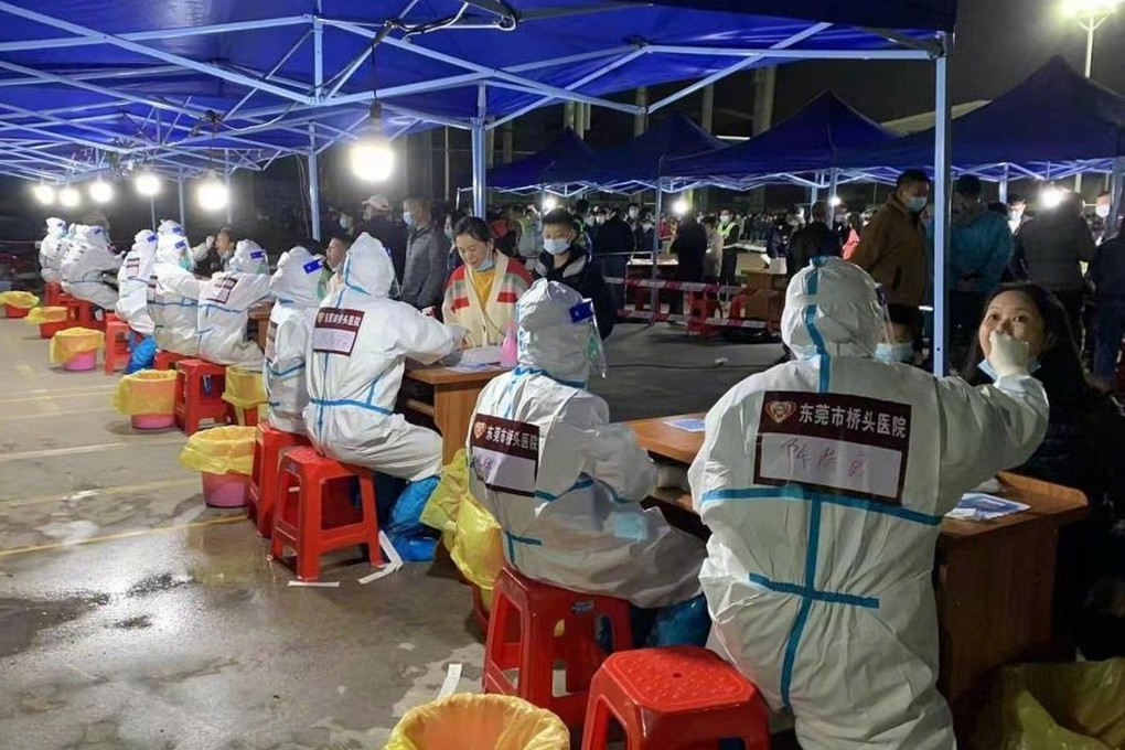 Authorities in Dongguang, in the southern province of Guangdong, have ordered residents to get tested for Covid-19. Photo: Weibo