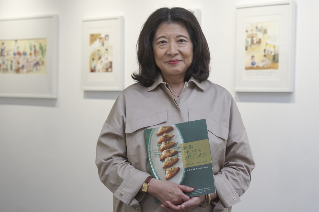 Dominica Yang with her new cookbook Mum’s Kitchen – Back to Basics, at Hong Kong Arts Centre, in Wan Chai.  Photo: May Tse