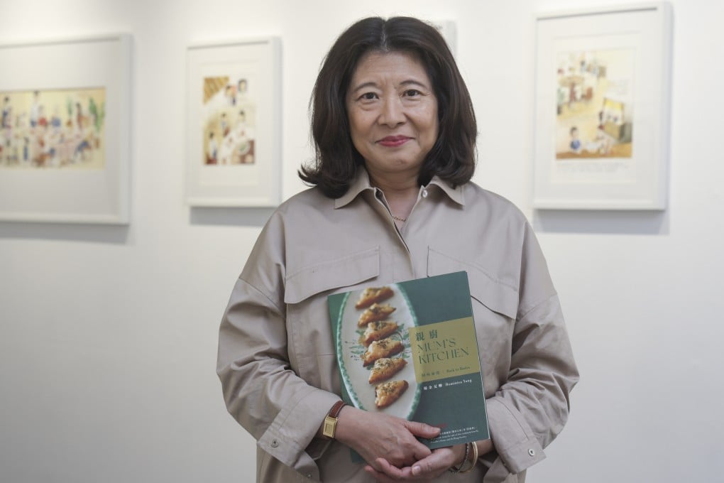 Dominica Yang with her new cookbook Mum’s Kitchen – Back to Basics, at Hong Kong Arts Centre, in Wan Chai. Photo: May Tse