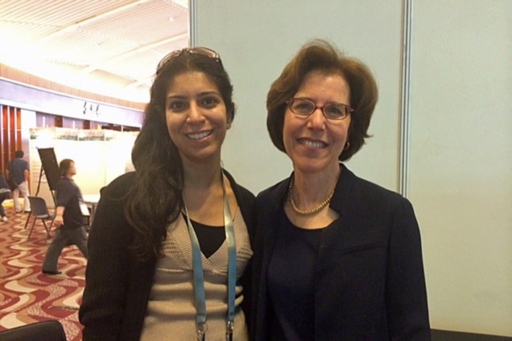 Minal Mahtani (left), who uses cognitive behavioural therapy (CBT) to help people with obsessive compulsive disorder in Hong Kong, with Judith Beck, daughter of psychiatrist and developer of CBT Aaron Beck.