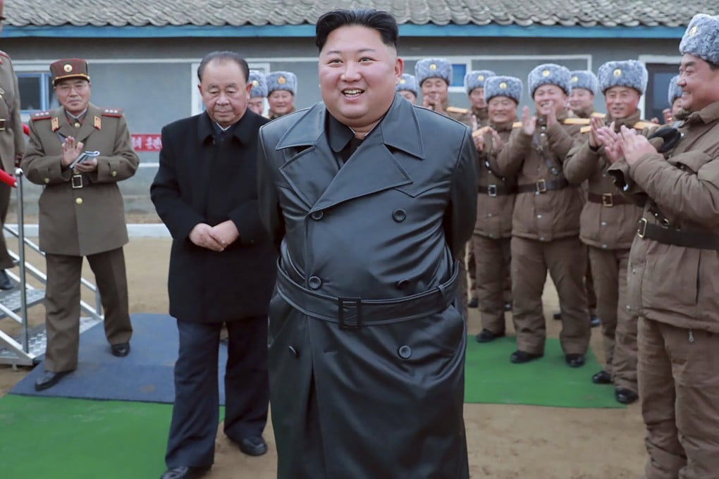 North Korean leader Kim Jong-un’s black leather coat has been seen in various outings, including this one from 2019. He wore the same coat to mark 10 years since the passing of his father. Photo: AP