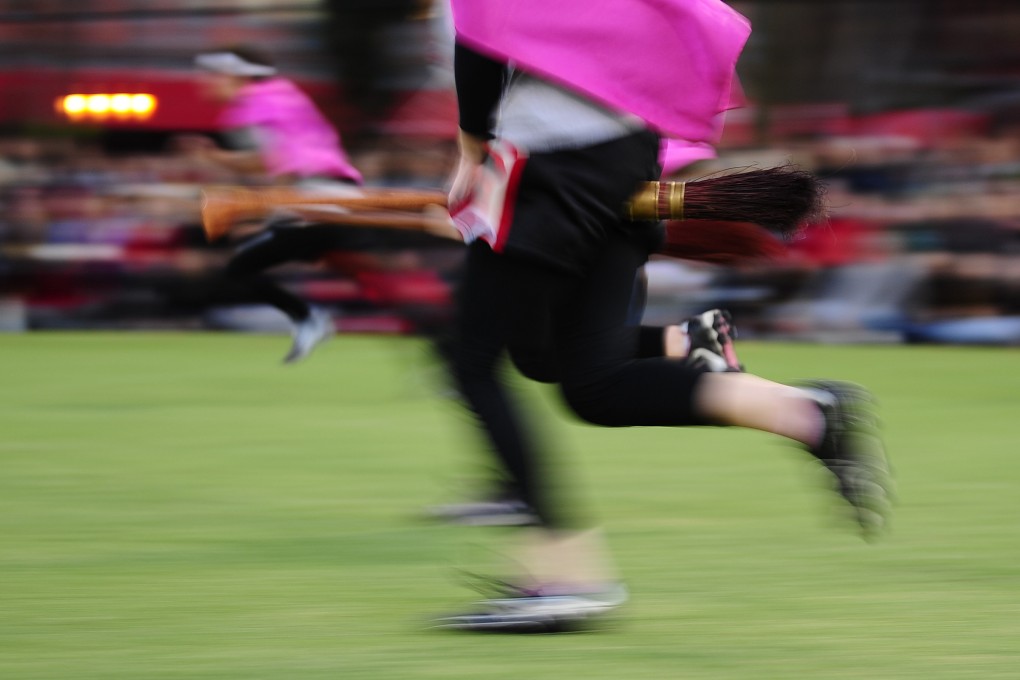 Competitors take part in a real-life Quidditch match, Harry Potter’s magical and fictional game, in New York in 2010. Photo: AFP