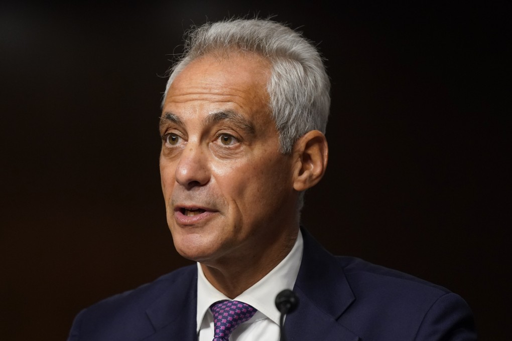 Rahm Emanuel speaks during a Senate Foreign Relations Committee hearing in October over his nomination as US ambassador to Japan. Photo: AP