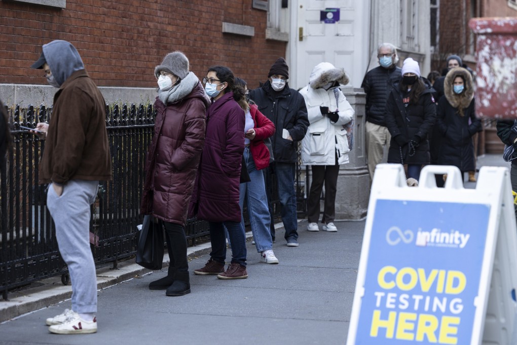 A Covid-19 mobile testing site in New York. Photo: Bloomberg