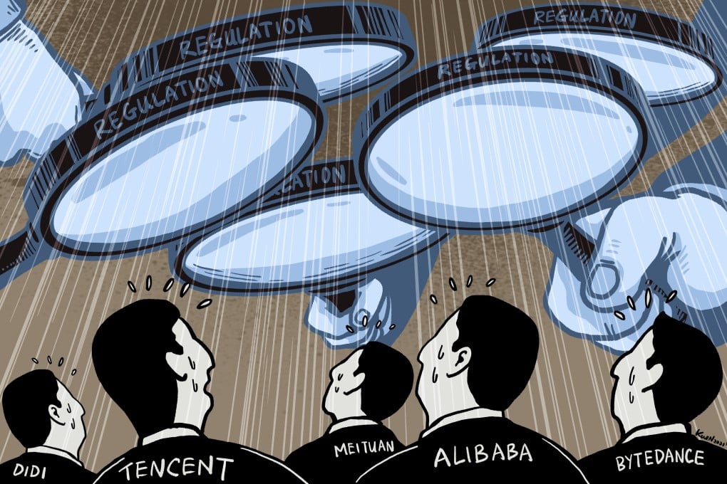 Almost overnight, China’s anti-monopoly bureaucrats became a force feared by Big Tech. Illustration by Lau Ka-kuen