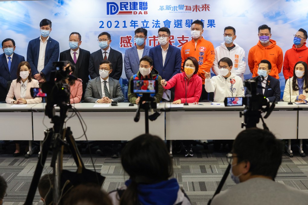 The big winner in Sunday’s Legislative Council election was the DAB, which bagged 19 seats, up from 13. Photo: May Tse