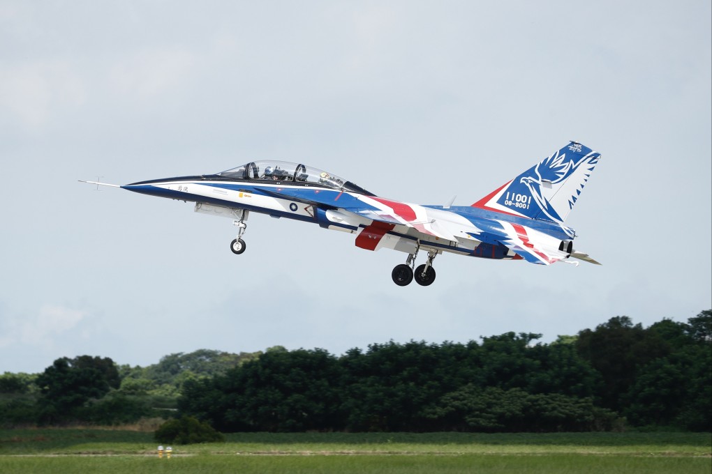 The Brave Eagle advanced jet trainer project was launched in 2017 and AIDC began mass-producing the planes last month. Photo: EPA-EFE