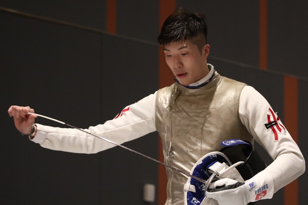 Hong Kong men’s foil winner Edgar Cheung Ka-long at the Challenge Cup Championships at the Hong Kong Science Park. Photo: Jonathan Wong